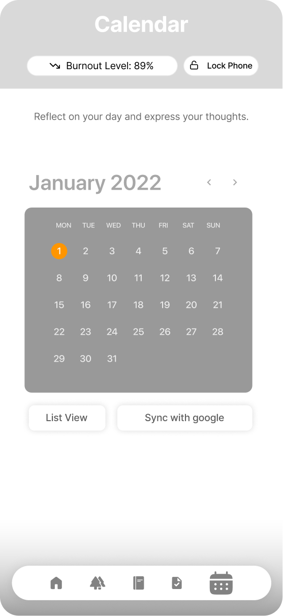 Haven wireframe screen 4