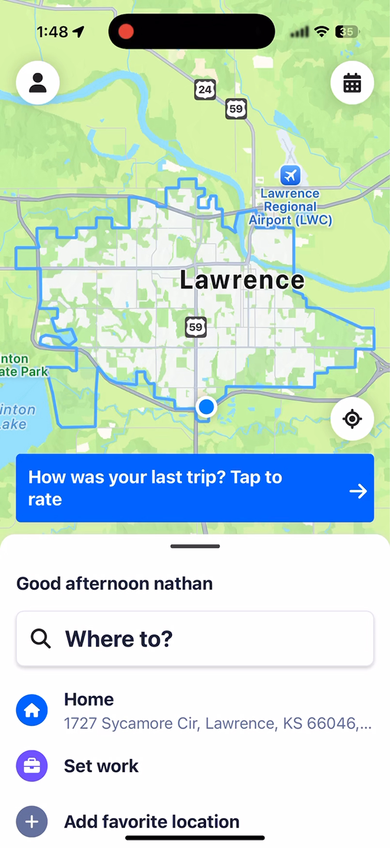 SafeRide before redesign