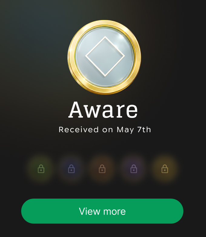 Badges screen